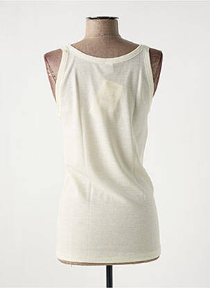 Débardeur stretch sans manche beige OSCALITO femme
