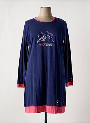 Chemise de nuit bleu NUIT CALINE pour femme