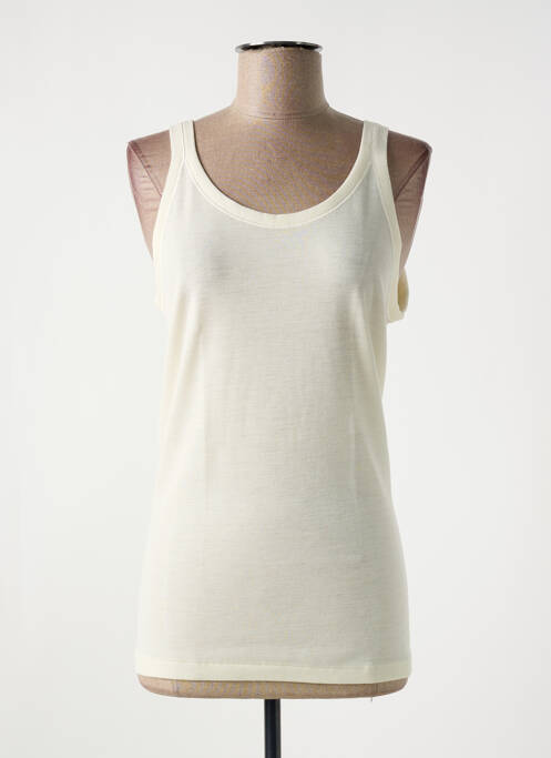 Débardeur stretch sans manche beige OSCALITO femme