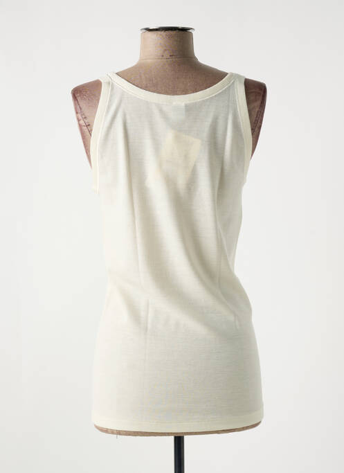 Débardeur stretch sans manche beige OSCALITO femme