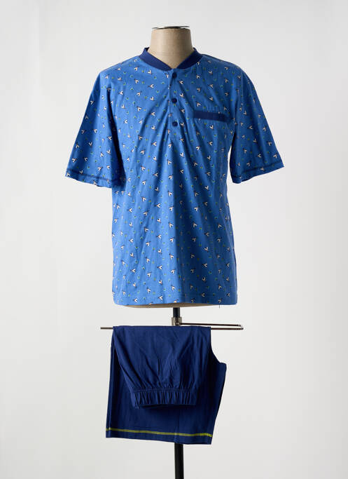 Pyjashort bleu JET 7 pour homme