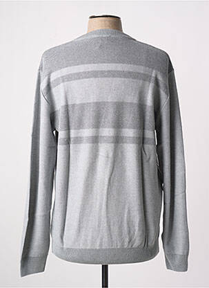 Gilet manches longues col v gris PAUL RHODAMEL homme