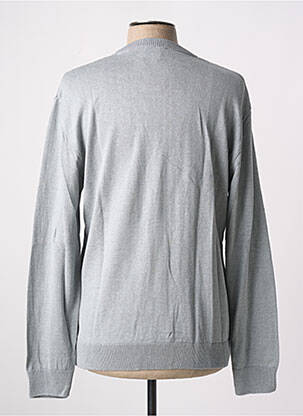 Gilet manches longues col v gris PAUL RHODAMEL homme