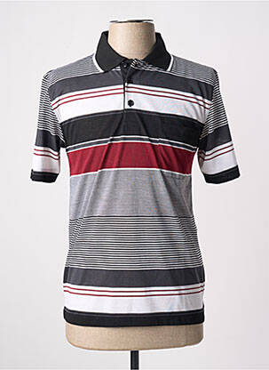 Polo coupe cintrée manches courtes gris GS CLUB homme