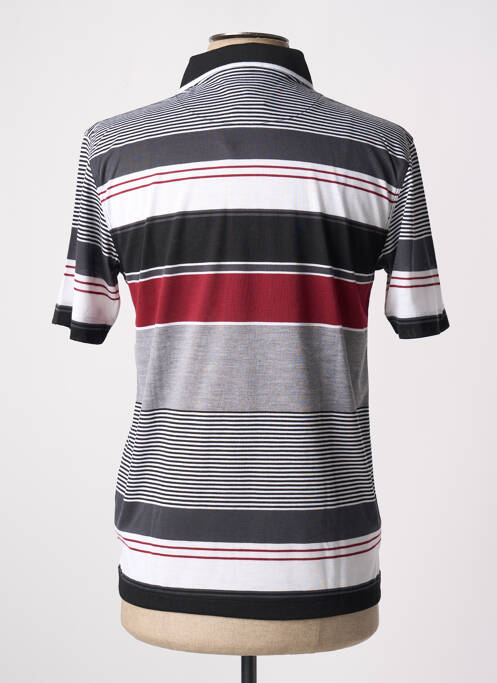 Polo imprimé rayures manches courtes gris GS CLUB homme