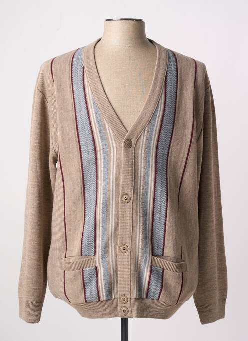 Gilet manches longues beige PAUL RHODAMEL pour homme