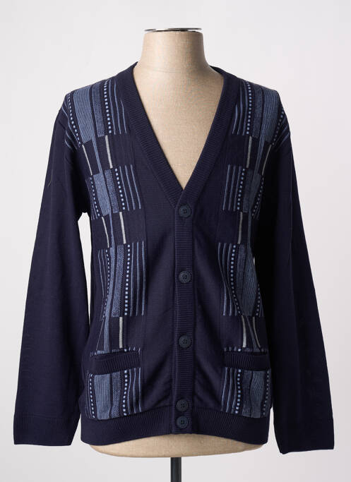 Gilet manches longues bleu PAUL RHODAMEL pour homme