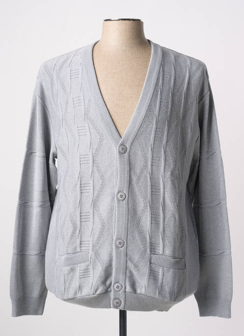 Gilet manches longues gris PAUL RHODAMEL pour homme
