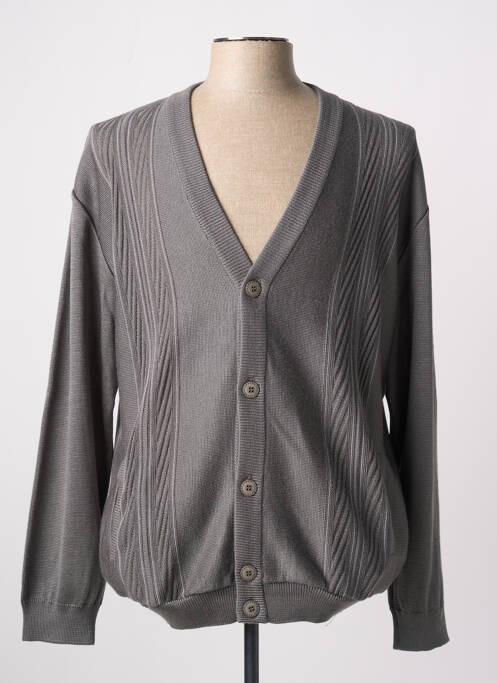 Gilet manches longues gris PAUL RHODAMEL pour homme