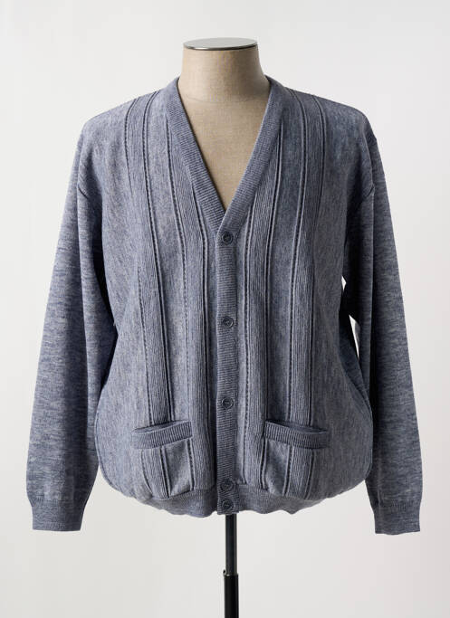 Gilet manches longues bleu PAUL RHODAMEL pour homme