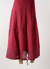 Jupe longue rouge NID D'ABEILLE pour femme seconde vue