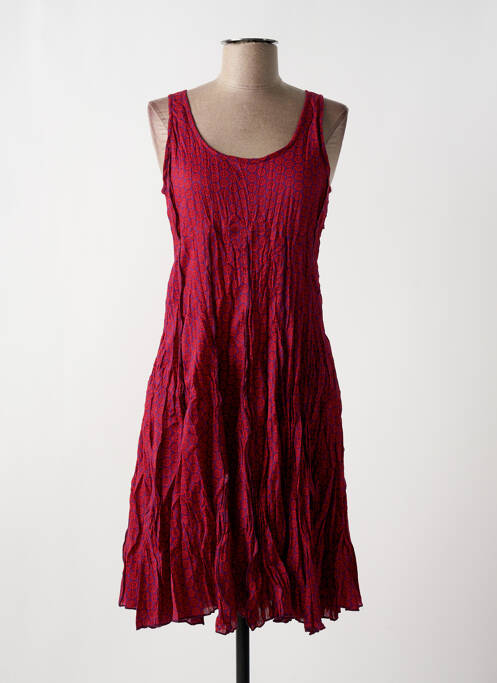 Robe mi-longue rouge MALIA B pour femme