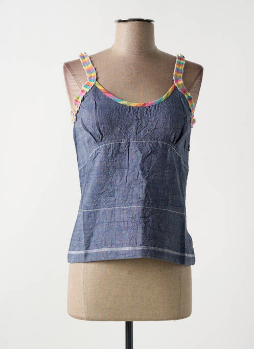 Top bleu NID D'ABEILLE pour femme