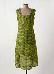 Robe mi-longue vert NID D'ABEILLE pour femme seconde vue