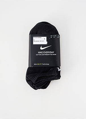 Chaussettes forme socquettes noir NIKE femme