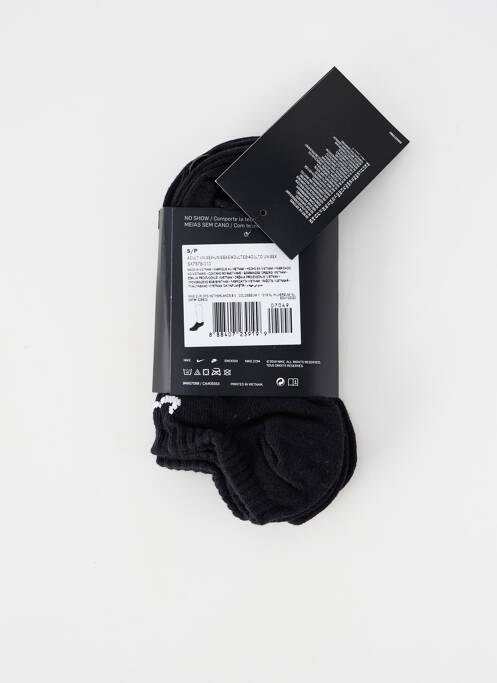 Chaussettes forme socquettes noir NIKE homme
