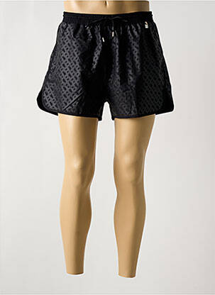 Short de bain effet matière satinée noir HUGO BOSS homme