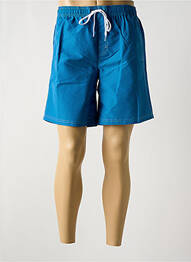 Short de bain effet matière satinée bleu SUNDEK homme