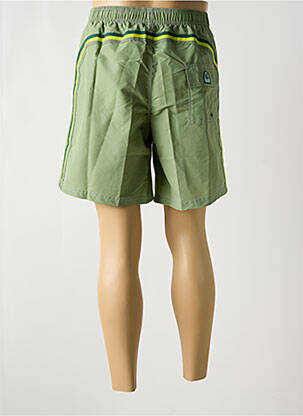 Short de bain effet matière satinée vert SUNDEK homme