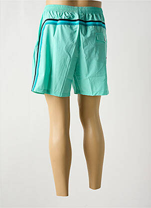 Short de bain effet matière satinée vert SUNDEK homme