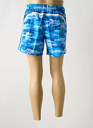 Short de bain effet matière satinée bleu SUNDEK homme