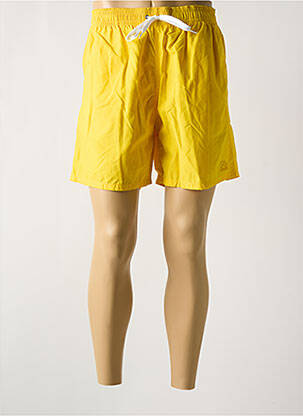 Short de bain effet matière satinée jaune SUNDEK homme