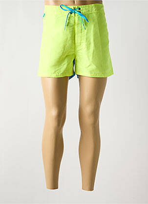 Short de bain effet matière satinée jaune SUNDEK homme