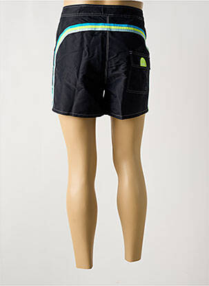 Short de bain effet matière satinée noir SUNDEK homme