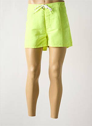 Short de bain effet matière satinée jaune SUNDEK homme