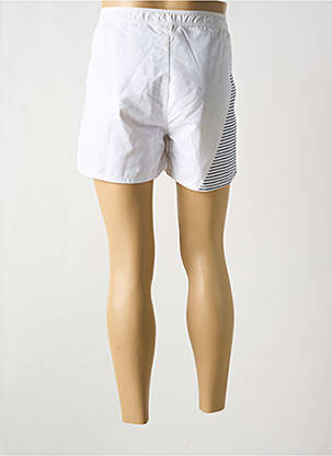 Short de bain effet matière satinée blanc SUNDEK homme