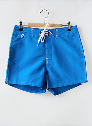 Short de bain effet matière satinée bleu clair SUNDEK homme