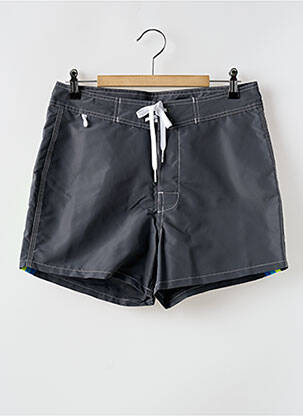 Short de bain effet matière satinée gris SUNDEK homme