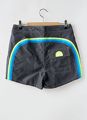 Short de bain effet matière satinée gris SUNDEK homme