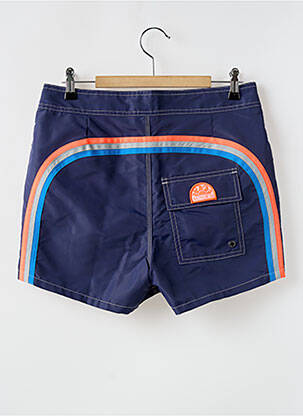 Short de bain effet matière satinée bleu SUNDEK homme
