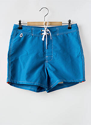 Short de bain effet matière satinée bleu clair SUNDEK homme