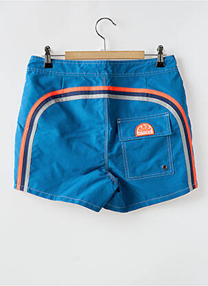 Short de bain effet matière satinée bleu clair SUNDEK homme