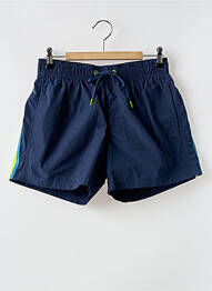 Short de bain effet matière satinée bleu SUNDEK homme