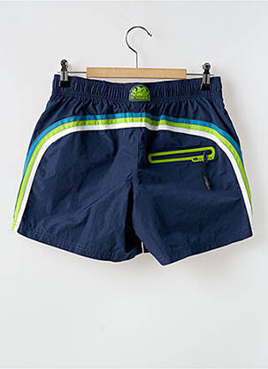 Short de bain effet matière satinée bleu SUNDEK homme