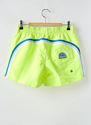 Short de bain effet matière satinée jaune SUNDEK homme