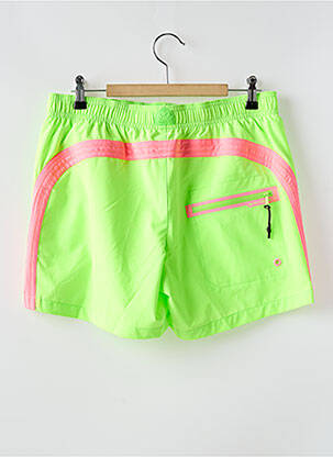Short de bain effet matière satinée vert SUNDEK homme