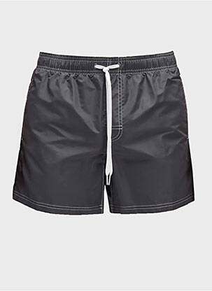 Short de bain effet matière satinée gris SUNDEK homme