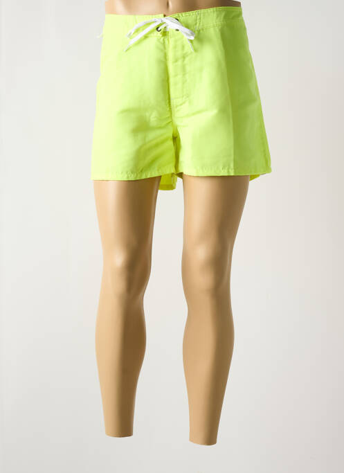 Short de bain effet matière satinée jaune SUNDEK homme