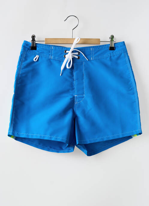 Short de bain effet matière satinée bleu clair SUNDEK homme