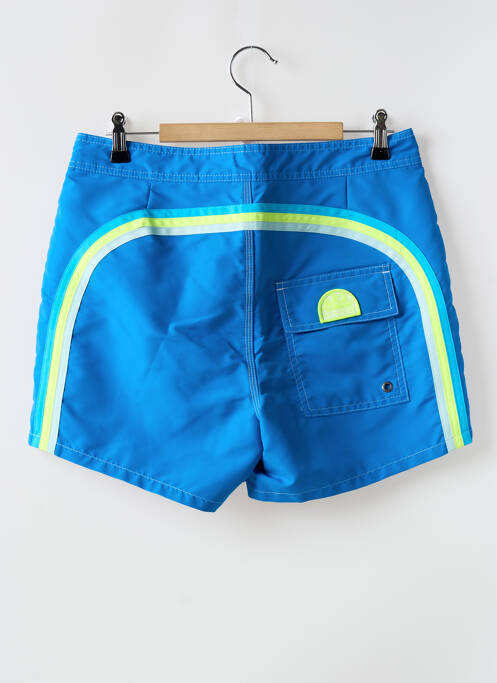Short de bain effet matière satinée bleu clair SUNDEK homme