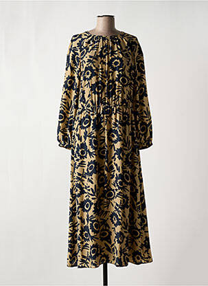 Robe longue manches longues manches longues beige LUISA CERANO femme