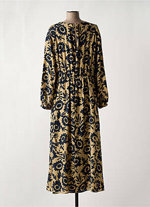 Robe longue manches longues manches longues beige LUISA CERANO femme