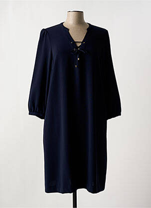 Robe mi-longue manches longues manches longues bleu GERARD DAREL femme