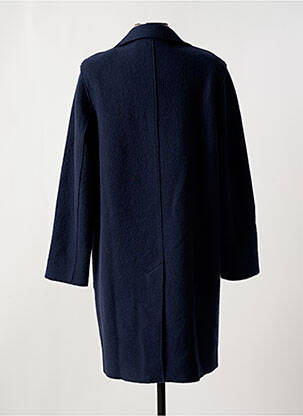 Manteau long coupe cintrée sans capuche bleu LUISA CERANO femme