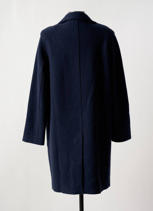 Manteau long coupe cintrée sans capuche bleu LUISA CERANO femme