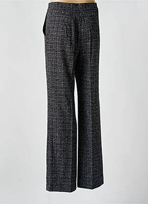 Pantalon droit fermeture zippée sous rabat boutonné taille normale noir CAROLINE BISS femme